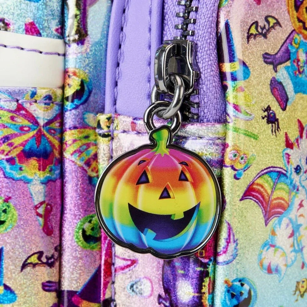 New! Loungefly x Lisa Frank Halloween Sticker Mini Backpack - Picture 4 of 12